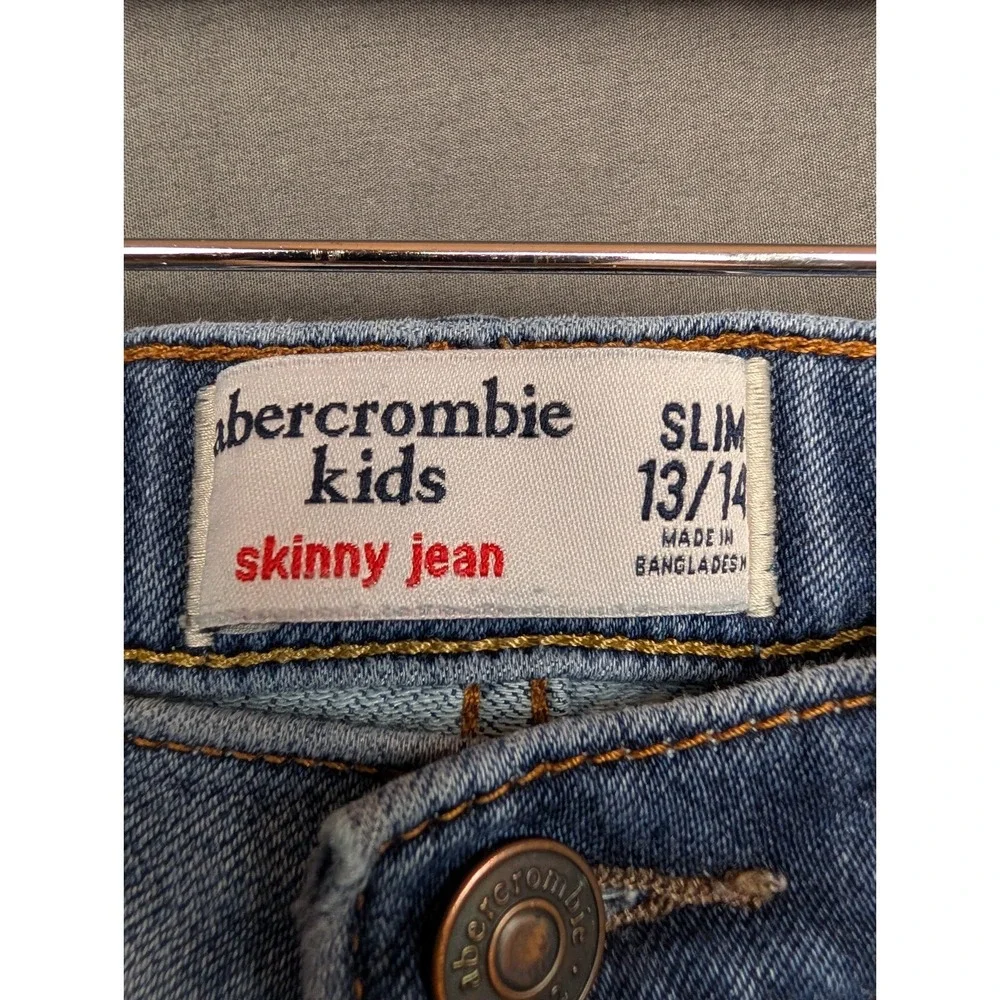 Abercrombie Kids Skinny Jeans‎ Slim Size 13/14 Distressed Wash